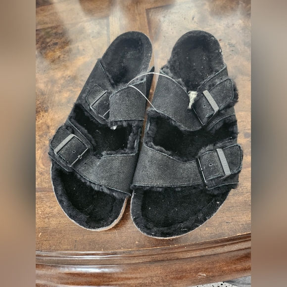 Birkenstock Arizona Shearling slide sandals size 45 NEW